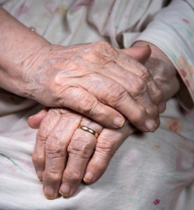 Old Wrinkled Womans Hands